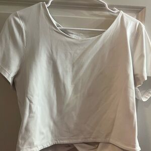 Aerie Classic White Crop Top